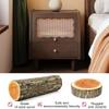 JYBNBBE Nightstand with 2 Drawers, Walnut Glass view 4
