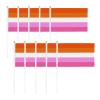 WCRAZYE Progress Pride Rainbow Flags, 8 x 12 in, Mini Hand Flags on Sticks, Set of 12 view 1