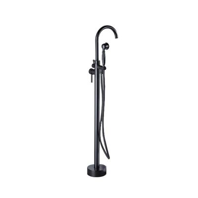 SdaryWare Freestanding Bathtub Faucet, Matte Black Brass, Single-Handle