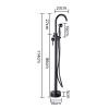 SdaryWare Freestanding Bathtub Faucet, Matte Black Brass, Single-Handle view 3