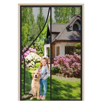 Magnetic Fly Screen Door 130 x 240 cm, Black