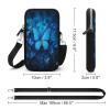 Anceky Small Crossbody Phone Bag with Butterfly Print, Blue view 3