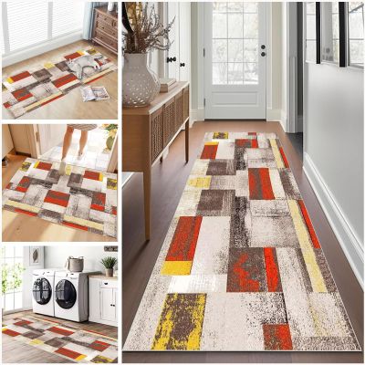 Modern Kitchen Runner Rug, Non-Slip, Washable, 50 x 140 cm