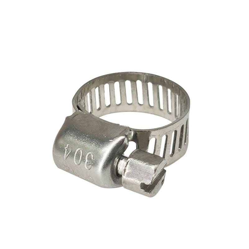 HBGNZU 1/5-Piece 304 Stainless Steel Adjustable Hose Clamp, 16–25 mm