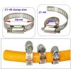 HBGNZU 1/5-Piece 304 Stainless Steel Adjustable Hose Clamp, 16–25 mm view 4
