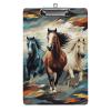 Horse Pattern Acrylic Clipboard with Metal Clip, A4/Letter Size view 1