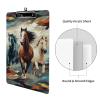 Horse Pattern Acrylic Clipboard with Metal Clip, A4/Letter Size view 3