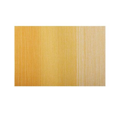 6-Piece Woven Vinyl Placemats, Non-Slip, Washable, Yellow, 45 x 30 cm