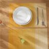 6-Piece Woven Vinyl Placemats, Non-Slip, Washable, Yellow, 45 x 30 cm view 2