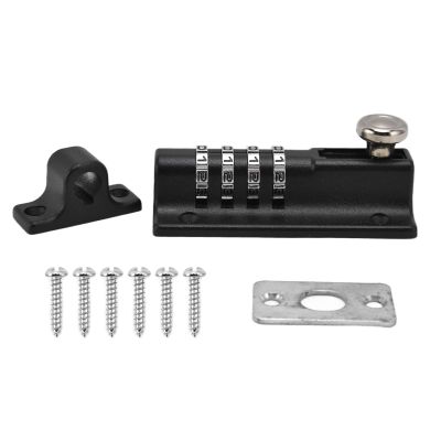 Yueyashux 4-Digit Combination Latch Lock, Black