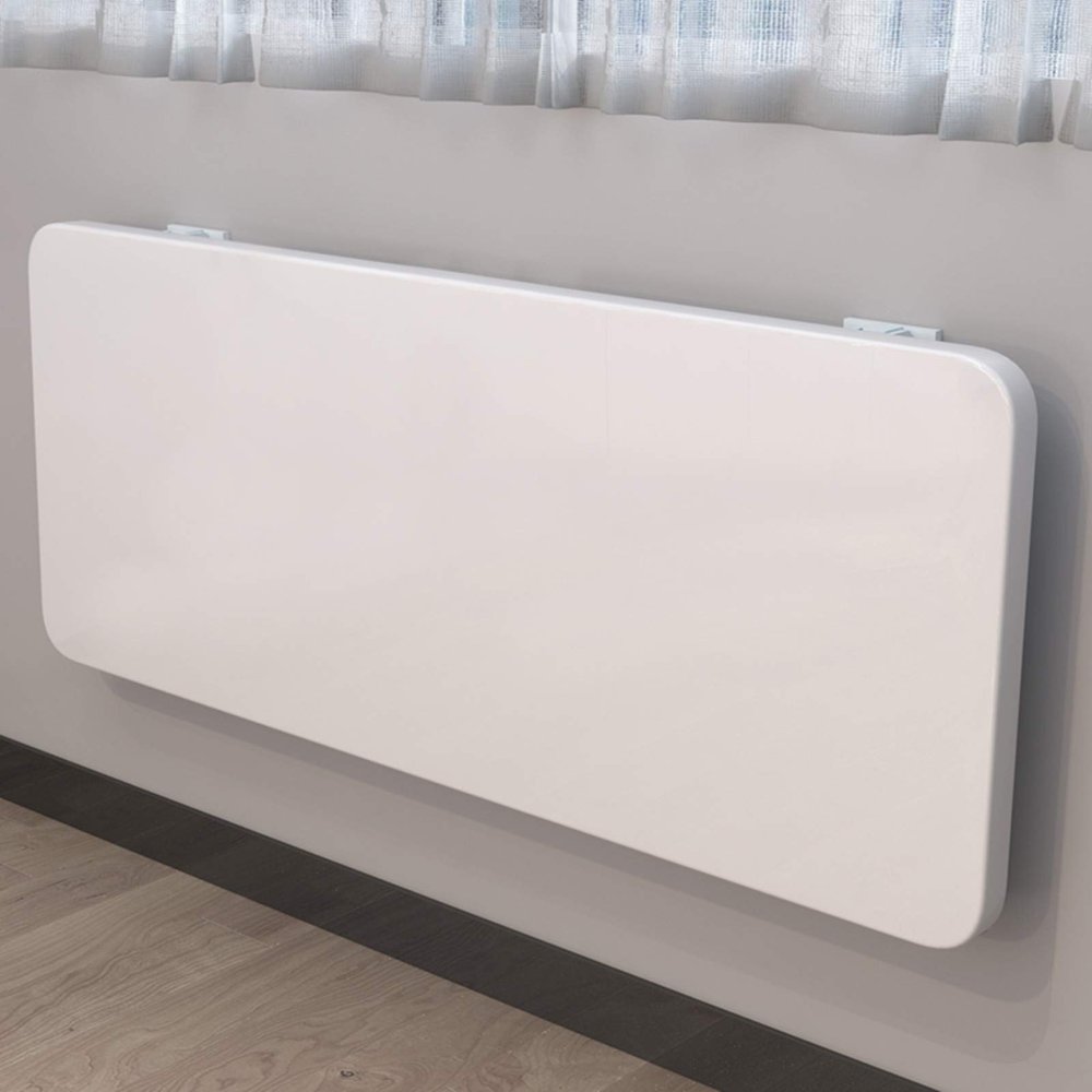 Wall-Mounted Folding Desk, White, 80 x 20 cm