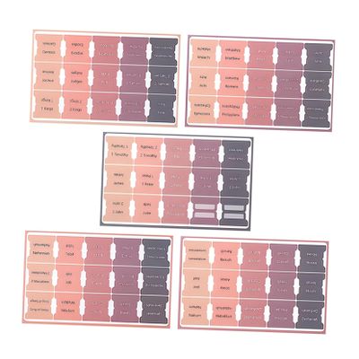 FOYTOKI Bible Index Tabs, Paper, 5 Sheets, Self-Adhesive