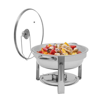 Round 5 L Chafing Dish with Lid and Fuel Holder