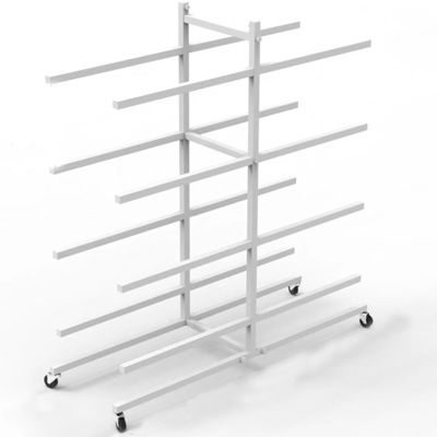 Heavy-Duty Iron Half Balance Ball Holder, 3/4/5 Tiers, Storage Cart for Yoga Mats and Blocks, Freestanding Rack, White