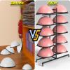 Heavy-Duty Iron Half Balance Ball Holder, 3/4/5 Tiers, Storage Cart for Yoga Mats and Blocks, Freestanding Rack, White view 3