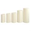 Premium Elastic Polyester Cylinder Stand Covers, Set of 5, for Various Celebrations (Beige) view 1