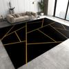 3D Printed Area Rug, Thick Flannel, Non-Slip, Abstract Geometric Textured Stripes, 140 x 200 cm view 1