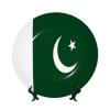 Pakistan Flag Decorative Bone China Plate with Stand and Hook view 1