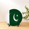 Pakistan Flag Decorative Bone China Plate with Stand and Hook view 2