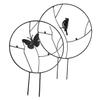 HEMOTON 2-Piece Black Iron Trellis for Garden and Potted Plants view 1
