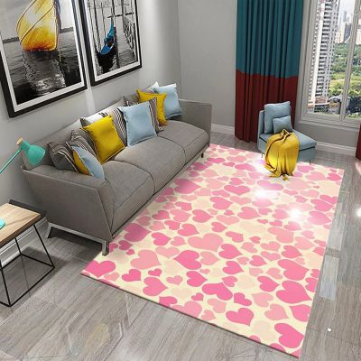 Kids' 3D Love Valentine Heart Area Rug, Non-Slip, 50 x 80 cm