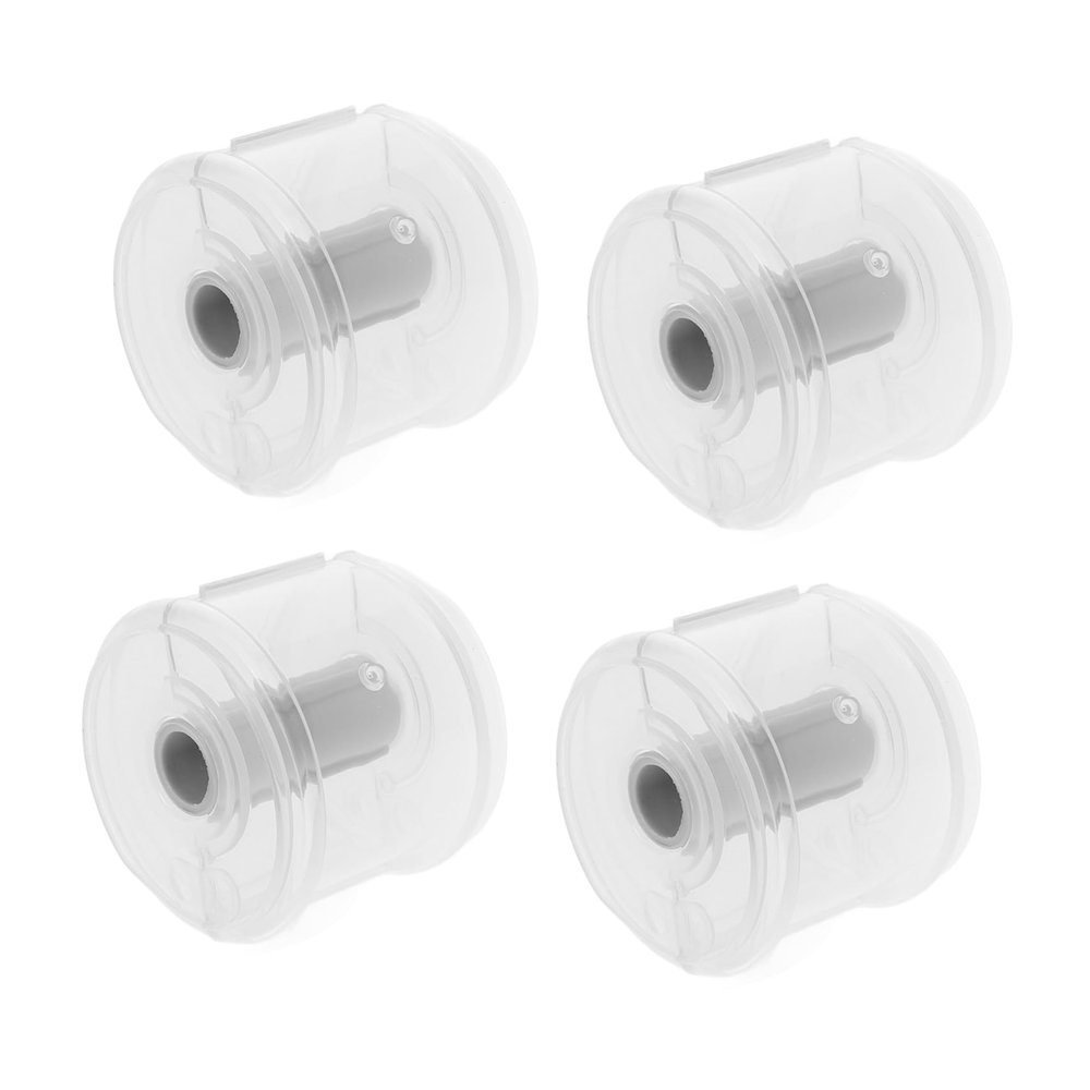 Plastic Tape Dispenser Boxes, 4-Piece Set with Lids and Cutters