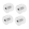 Plastic Tape Dispenser Boxes, 4-Piece Set with Lids and Cutters view 1