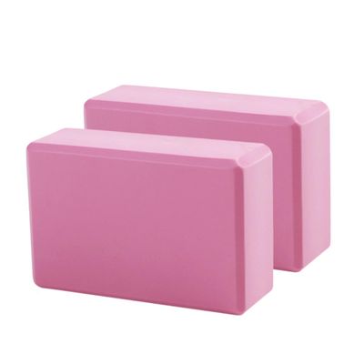 2 EVA Yoga Blocks for Pilates and Stretching, Pink