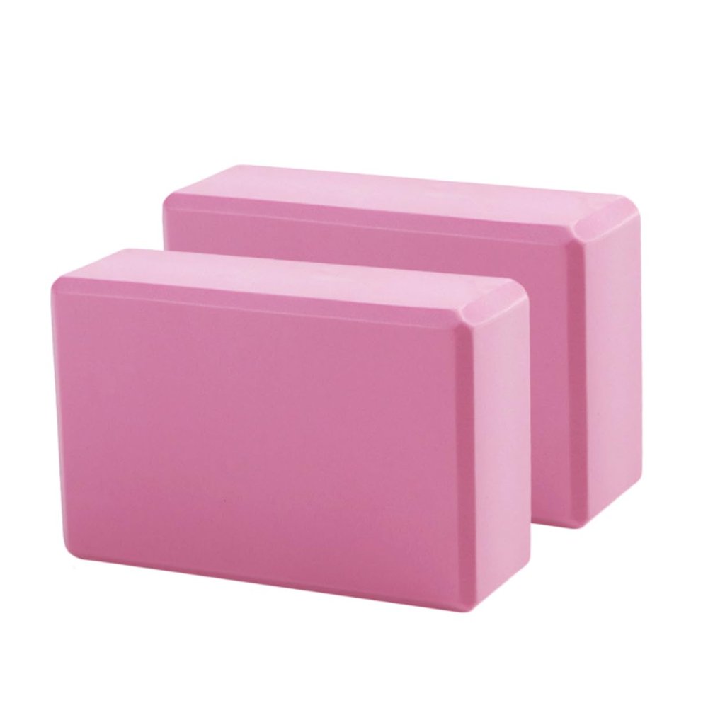 2 EVA Yoga Blocks for Pilates and Stretching, Pink