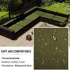 seokor Outdoor Sofa Cushion Covers, 1/2/4/6-Piece Set, 33 x 65 x 10 cm, Waterproof Covers with Zipper, Removable Garden Cushion Covers (B22, 1 pc) view 3