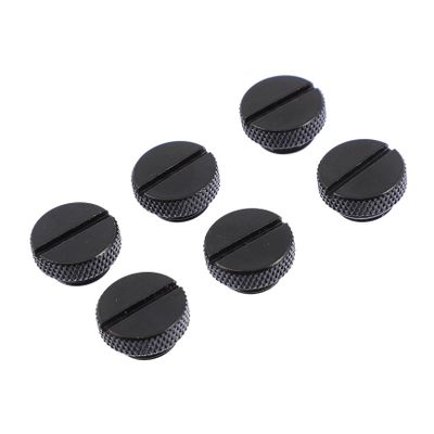 G1/4 Brass Water-Cooling Stop Plugs, Hand-Tightening, 6-Pack, Black