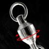 Mtucegi Fishing Line Hook Connectors, Ball-Bearing Locking Swivels, 50 Count view 3