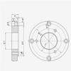 YJQHODY 125 mm C-Type CNC Lathe Flange, Four-Jaw Adapter Plate for JY250V/JY240V view 3