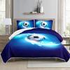 HOSIMA Football-Style Bedspread, Breathable Quilted Polyester 3-Piece Set with 2 Pillow Covers for Bedroom and Sofa (Football-C M) view 1
