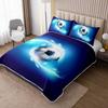 HOSIMA Football-Style Bedspread, Breathable Quilted Polyester 3-Piece Set with 2 Pillow Covers for Bedroom and Sofa (Football-C M) view 2