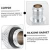 DOITOOL Copper Water Cooling Adapter, G1/4 to 3/8 in, Silver, 4-Pack view 4