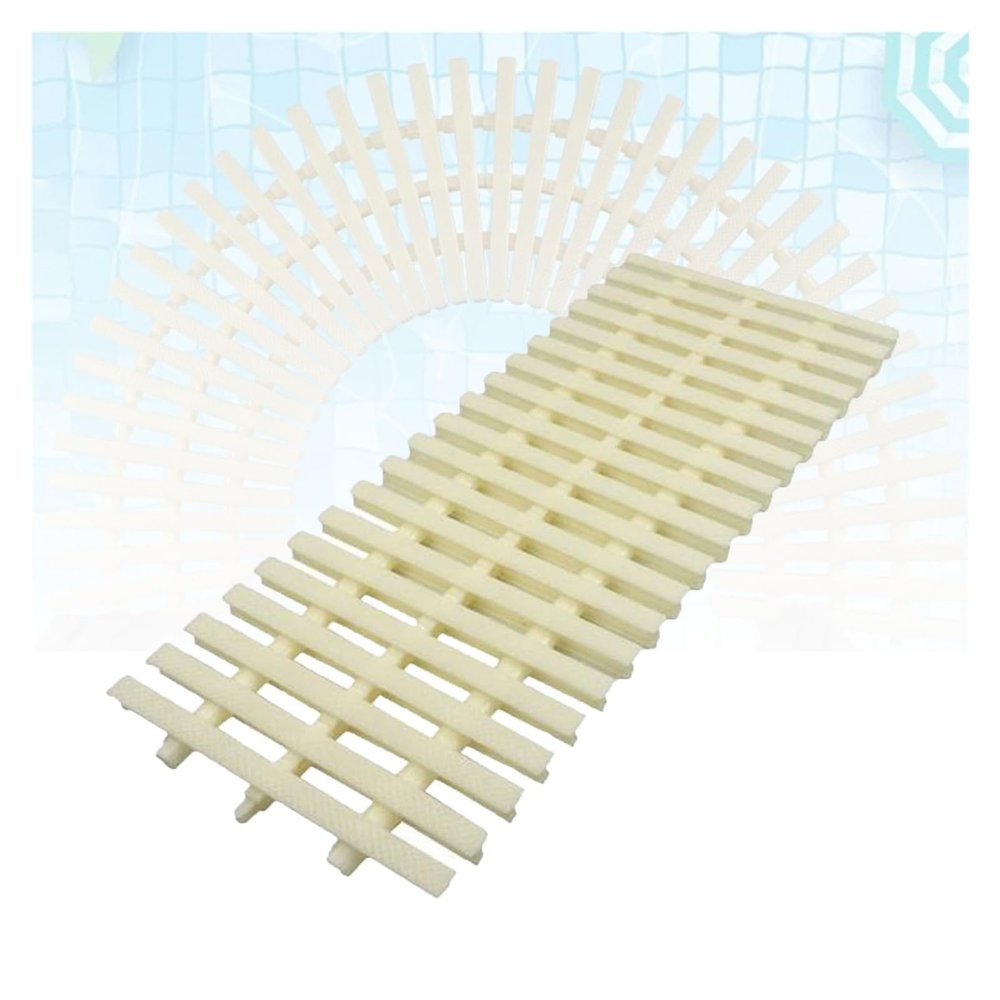 PFDHK Pool Overflow Grate, Flexible Cover Strip for Activity Grates, Clog-Resistant Drain Cover for Pool Decks and Driveways (12 pcs/18 cm)