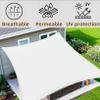 Rectangular Shade Sail 320 x 440 cm, 95% UV Protection, HDPE, White view 3