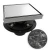 WEBANG 6 in. Square Shower Drain with Flange, Reversible 2-in-1 Cover, SUS304 Stainless Steel view 1