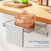 Foldable Stainless Steel Cabinet Door Organizer, Adjustable Rack, 11.81 x 11.02 x 1.97 in view 4