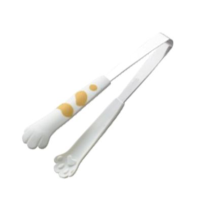 Cat Paw Tongs with Silicone Tips, Stainless Steel