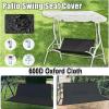Waterproof 600D Oxford Swing Seat Cover, Red, 2- and 3-Seat, 113 x (47+47) cm view 3