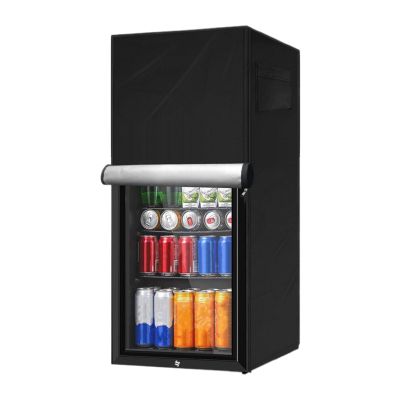 Black Refrigerator and Freezer Dust Cover with Multipurpose Handle