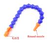 Flexible Coolant Line, 1/2" 3/8" 1/4" Male Thread, 300–700 mm, Flexible Plastic Hose with Nozzle for CNC Milling and Lathe Machines (Valve l2 Round, 3PCS-L 600) view 2