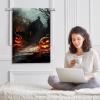 Garden Flag, 28 x 40 in, Double-Sided Welcome Flag for Weddings, Home, Outdoor, Garden Decor, Spooky Halloween Pumpkin Castle view 4