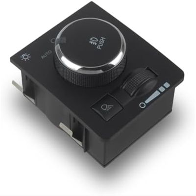 JINFOLI Headlight Control Switch for Dodge Ram 1500/2500/3500, 4602918AA/68020629AA, Black