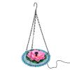 Hanging Bird Bath with Solar Fountain Pump, Plastic and Iron, 500 g, 40 cm Chain view 2