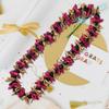 Glixoft School-Color Graduation Ribbon Lei with Kukui Nuts view 3