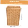 Vaguelly Woven PP Wastebasket, Country Style, Khaki view 2