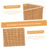 Vaguelly Woven PP Wastebasket, Country Style, Khaki view 4